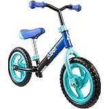 Albott Balance Bike 12" Toddler Training Bike for 18 Months 2 3 4 5 Year Old Kids Lightweight Contrast Color No Pedal Bicycle