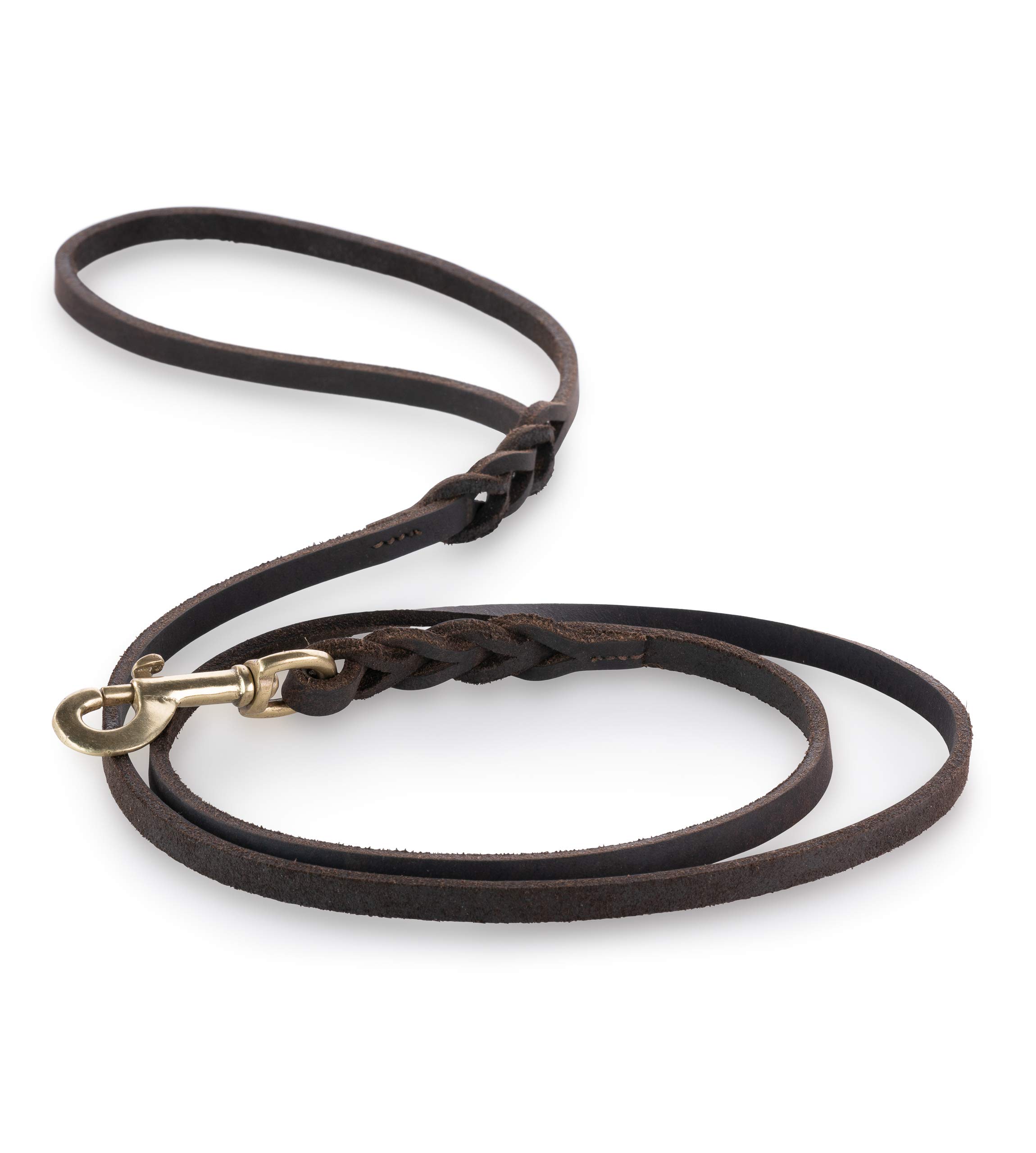 Charlote Real Leather Braided Dog Lead with Carabine 1.50 m