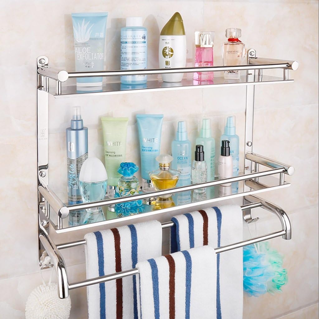 Second Floor Bathroom Rack, 304 Stainless Steel Wall Mount, Towel Rack