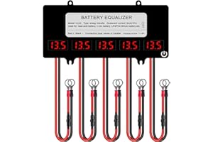 ANGUI HC03 Battery Equalizer 5PCS Batteries DC Inverter 10A Current Active Voltage Balancer Li li-ion Lead Acid Battery 60V Connect LED Display (5 X 12V)