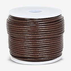GENIQUE Real/Genuine Round Leather String Cord for