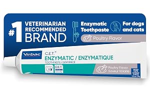 C.E.T. Enzymatic Toothpaste for Dogs and Cats, Poultry, 2.5oz | Plaque and tartar control for fresh breath, pet dental care toothpaste, Dual enzyme system, poultry flavored toothpaste