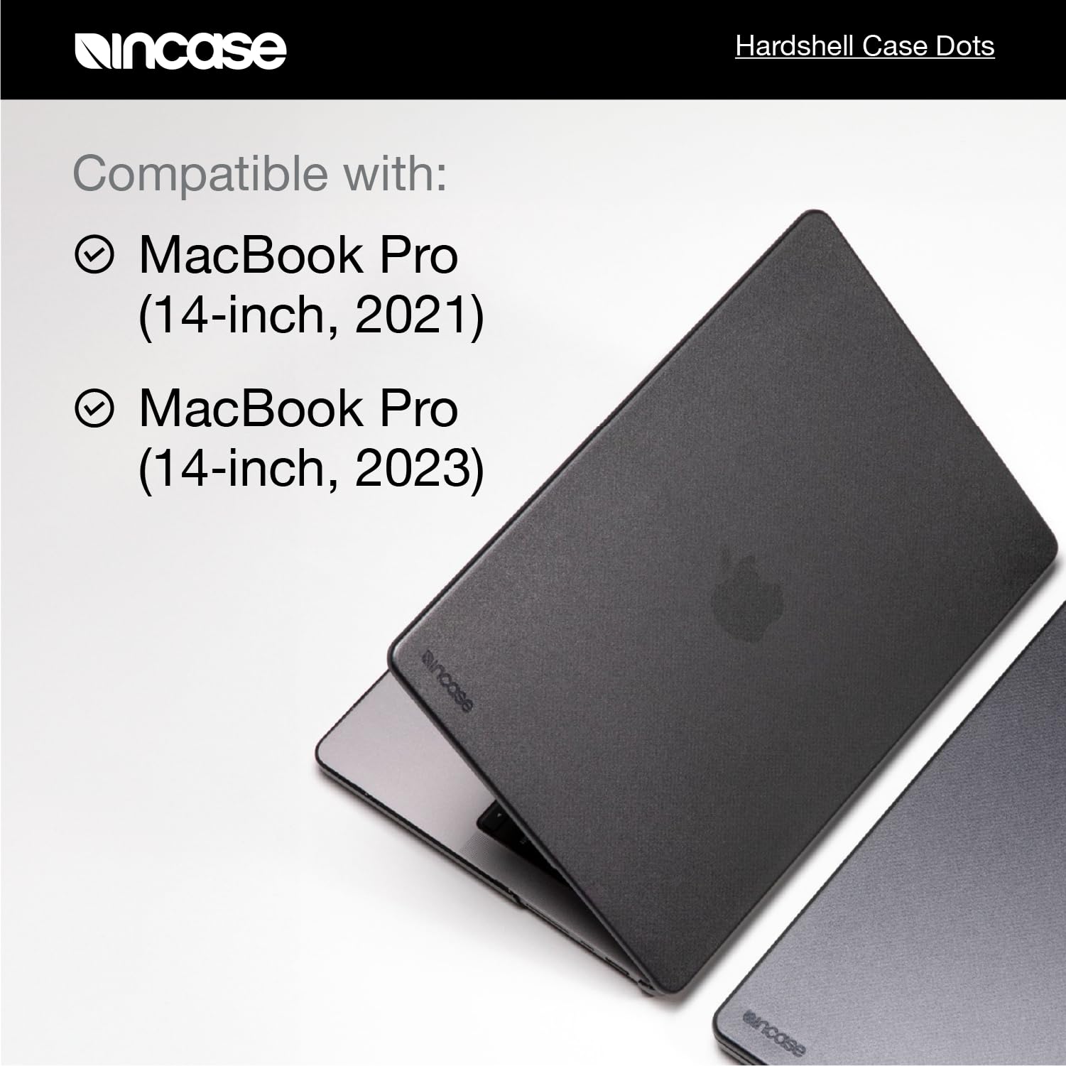 Incase Dots Hardshell with Makrolon® - MacBook Pro 14 inch Case - 2024, 2023, 2022, 2021, M4, M3, M2, M1 - MacBook Case, Laptop Cover, Protective Hard Shell, Scratch Resistant, Lightweight - Clear