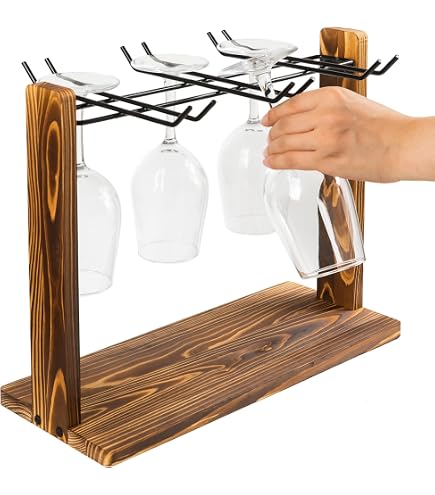 Produktbild von AHANDMAKER Schnapsglashalter Tablett, 6 Loch Acryl Bar Verkostungs Serviertablett, Wein Schnapsgläser Display, Whisky Tequila Glasbecher Organizer Für Restaurant Club Bar Family Gathering Party