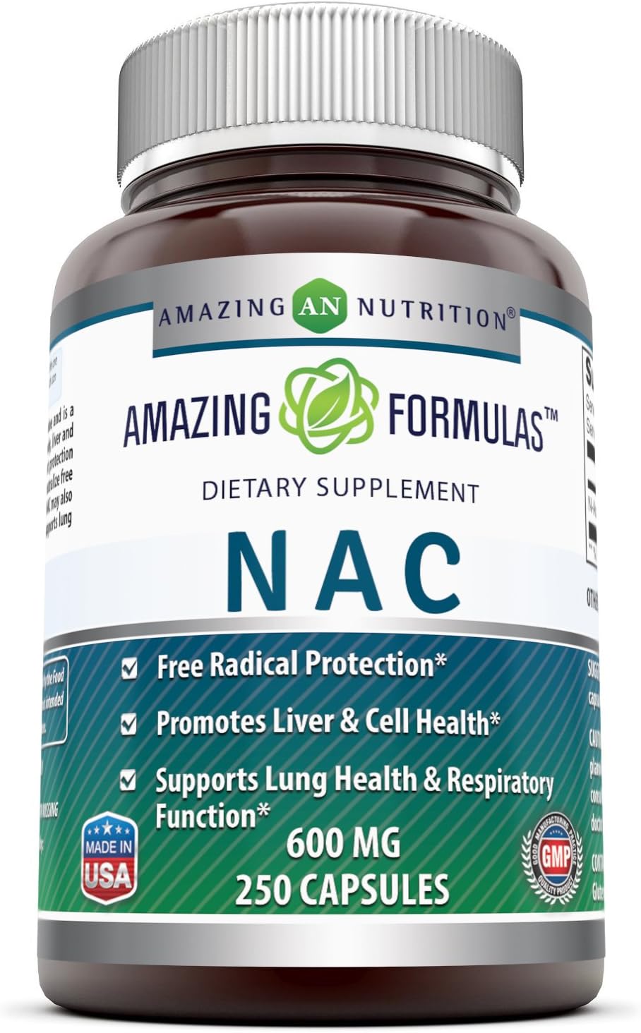 Amazing Formulas NAC 600 Mg 250 Capsules: Health & Personal Care