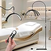 HITTI Lash Light for Eyelash Tech, Flexible Gooseneck LED Half Moon Floor Lamp for Esthetician & Artists,Tattoo, Extensions, 