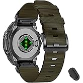 VELEYOK Quickfit Nylon Watchband Compatible with Garmin Fenix 8 43mm/Fenix 7S/7S Pro/6S/6S Pro/5S/5S plus, 20mm Bands Replacement for Garmin Epix Pro 42mm/Descent Mk3i 43mm/Approach S70 42mm