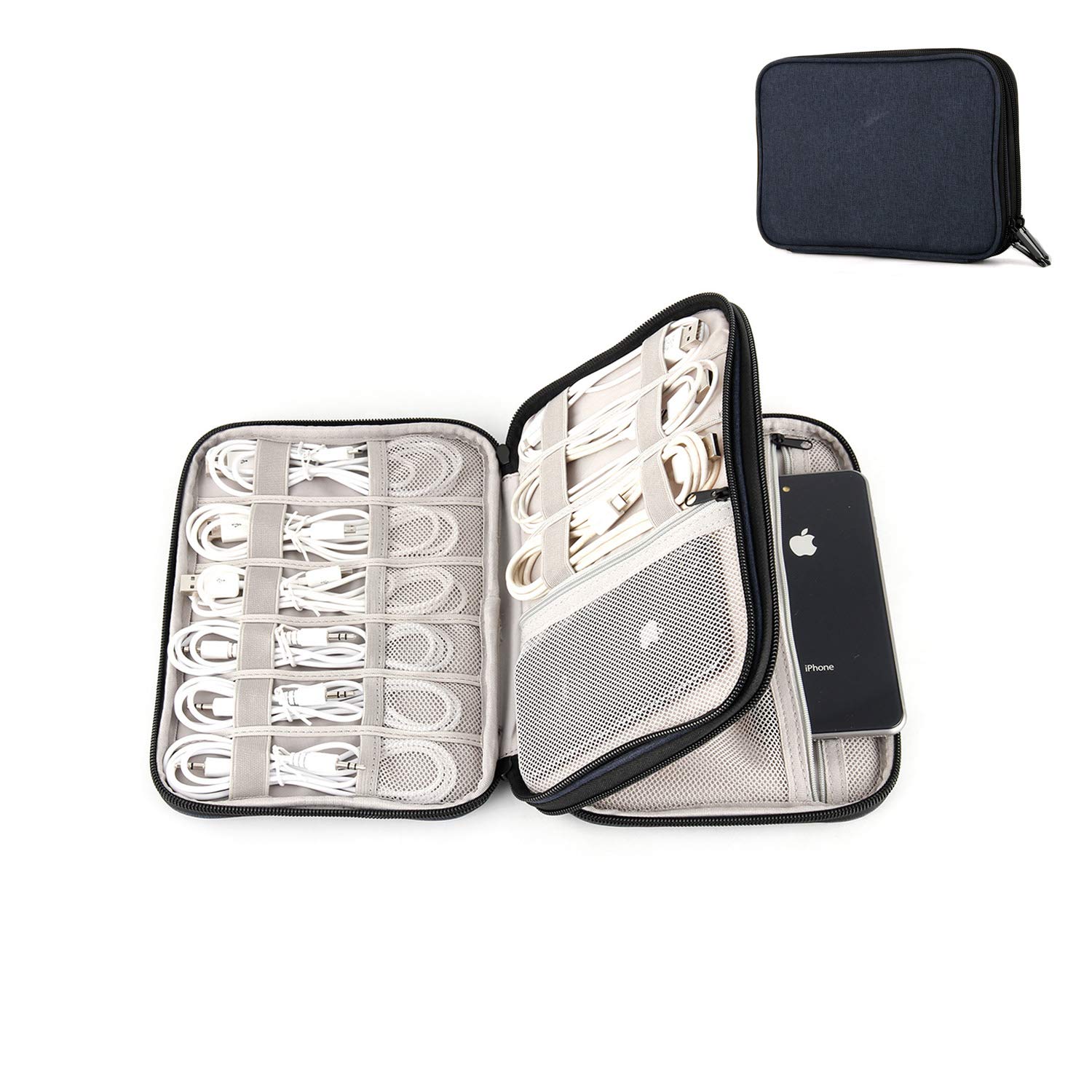 Electronics Organizer DoubleLayer Electronic Accessories