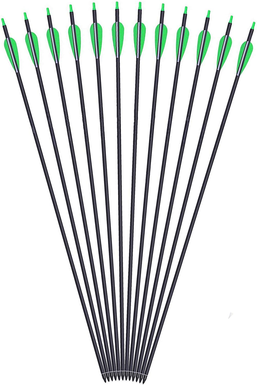 GPP Archery Carbon 30-Inch Targeting/Hunting Arrows Field Points Replaceable Tips for Recuve Bow & Compound Bow