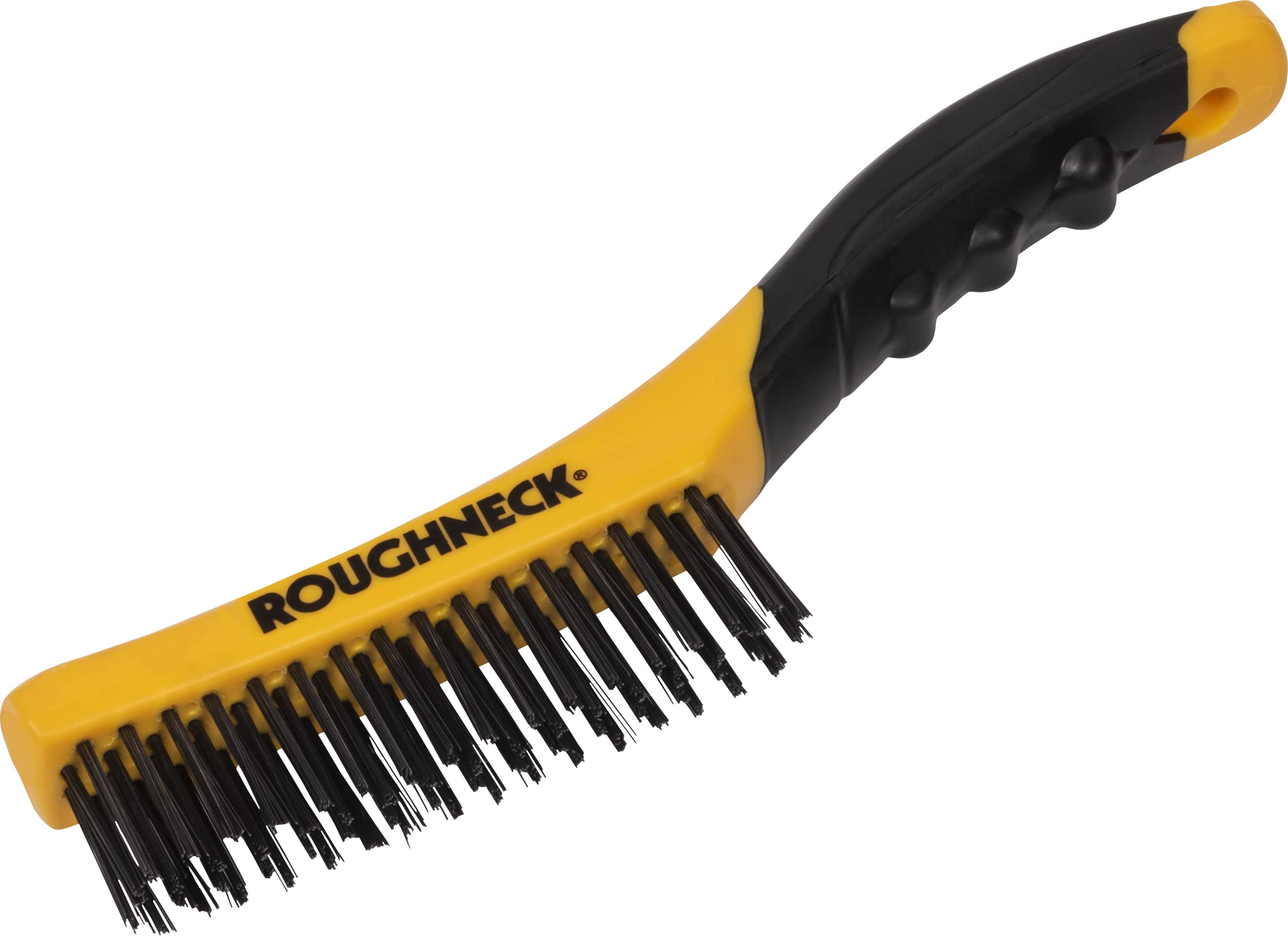 Roughneck ROU52044 10-Inch Shoe Handle Wire Brush Soft Grip