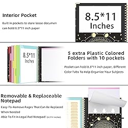 Ospelelf Clipboard Folio with Notepad for Letter