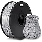 Inland 1.75mm Silver PLA PRO (PLA+) 3D Printer Filament 1KG Spool (2.2lbs), Dimensional Accuracy +/- 0.03mm, Silver