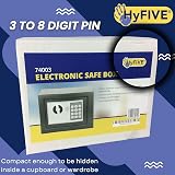 Hyfive Safebox For Home Small Digital Keypad Safe with Two Keys view 3