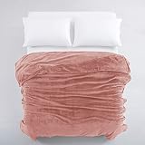 MOONLIGHT20015 Fleece Blanket King Size 270x230cm Pink 400 GSM Soft Cozy view 4
