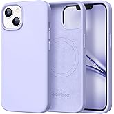 GolbinBox Magnetic for iPhone 13 Case & iPhone 14 Case, Compatible with MagSafe, [Soft Anti-Scratch Microfiber Lining], Slim Liquid Silicone Shockproof Protective Phone Case 6.1 inch, Lilac