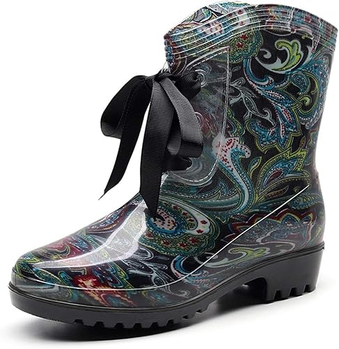 Amazon Com Omgard Rain Boots For Women Floral Printed Wide Mid