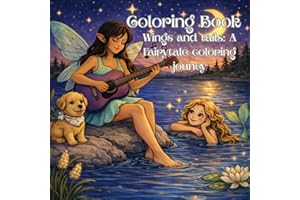Wings and tail: A Fairytale Coloring Journey: Step into a world of magic and wonder, of beautiful fairies and mermaids, and c