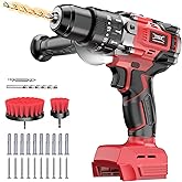 DIYtoolifz Cordless Drill Set Compatible with Milwaukee 18V(Tool Only) | 20+3 Torque Battery Powered Drill Driver Set, 1/2 Inch Brushless Driver Drill, Electric 18V Drills Driver Tool (Tool Only)