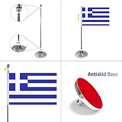 WXTWK 2 Pack Greece Flag Greek Desk Flag Small Mini
