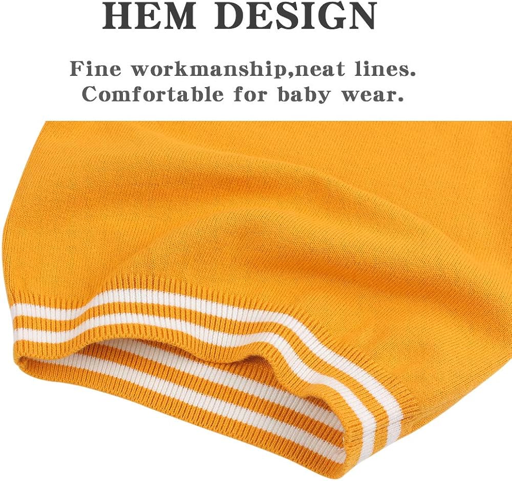 Peecabe Casual Knitted Baby Sweaters Long Sleeve O-Neck Sweater for Boys Infant Toddler Girls Pullover 1-5Y: Clothing