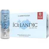 Icelandic Glacial Sparkling Water, Unflavored, 330 ml / 11.1 Fl Oz Cans (Pack of 10)