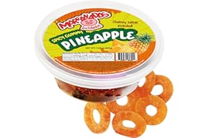 Marranadas Enchilados Spicy Gummy Mexican Candy, Sour Gummies, Peach Rings, Gummy Worms, Mango Candy, Gummy Bear, Chamoy Candy, Dulces Mexicanos 7.25oz (Pineapple)