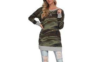levaca Womens Loose Pullover Sweatshirts Tunic Tops for Leggings
