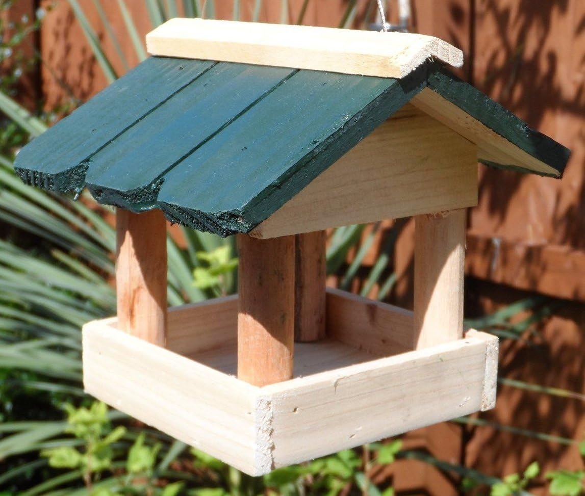 Hanging Garden Bird Table Bird Feeder Wooden Amazon Co Uk
