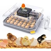 Cheeglu 48 Incubators for Hatching Eggs, Egg Incubator with Automatic Egg Turning and Humidity Control, Temp Control, Egg Candler, Auto Water Refilling, Incubator for Chicken Eggs, Duck and Quail Eggs