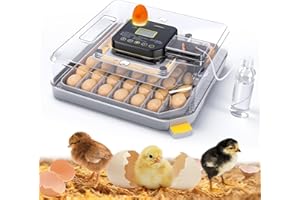 Cheeglu 48 Incubators for Hatching Eggs, Egg Incubator with Automatic Egg Turning and Humidity Control, Temp Control, Egg Candler, Auto Water Refilling, Incubator for Chicken Eggs, Duck and Quail Eggs