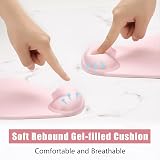 Hsurbtra Ergonomic Gel Mouse Pad with Wrist Rest Pink 9.5 x 8.3 in view 3