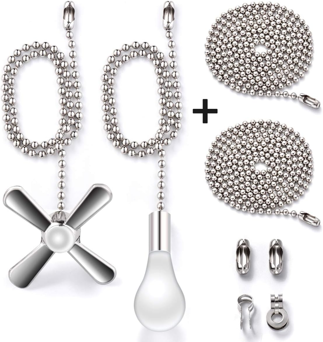 Fan Pull Chain with 35.4 inches Extension, Kinghouse 2 pcs 13.6 inches Copper Beaded Ball Fan Pull Chain Set including Beaded and Pull Loop Connectors, Christmas Holiday Gift Set: Kitchen & Dining
