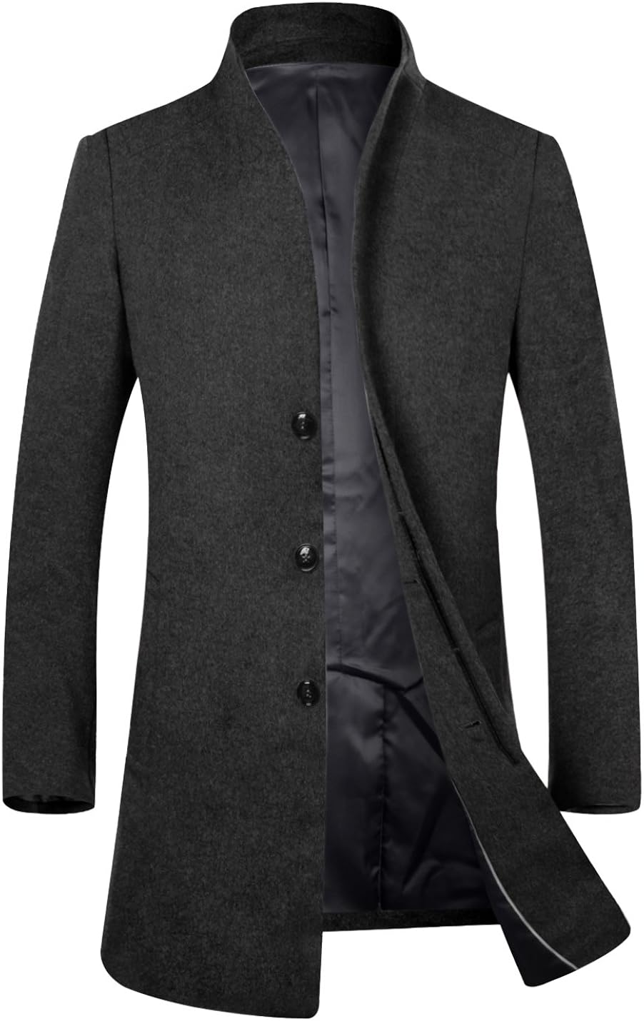 APTRO Men's Winter Wool Coat Slim Fit Trench Coat Long Business Coat