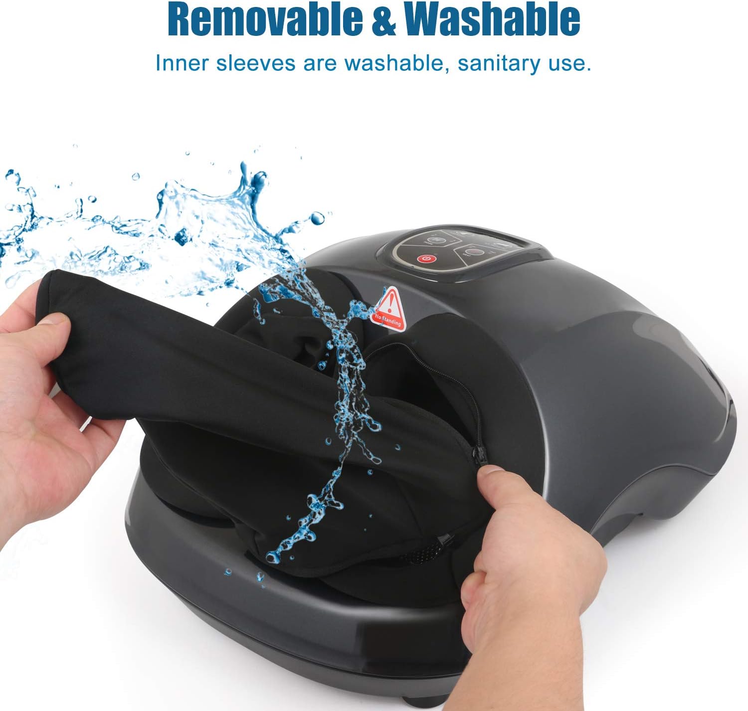 QUINEAR Shiatsu Foot Massager with Heat Compression and Deep Kneading Helpful for Circulation and Pain Relief - 6 Massage Intensities 2 Kneading Speeds 2 Heating Levels: Health & Personal Care