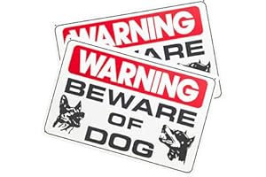 Beware of Dog Sign Warning Outdoor - 11.8x7.8Inch Metal Warning Sign with Pre-Drilled Holes for Fence, Gate or Wall Mount, Ou