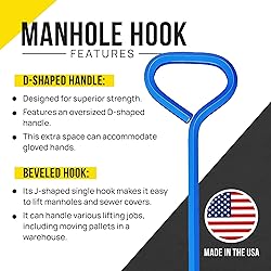 T&T Tools 36-Inch Manhole Hook Tool - Heavy Duty