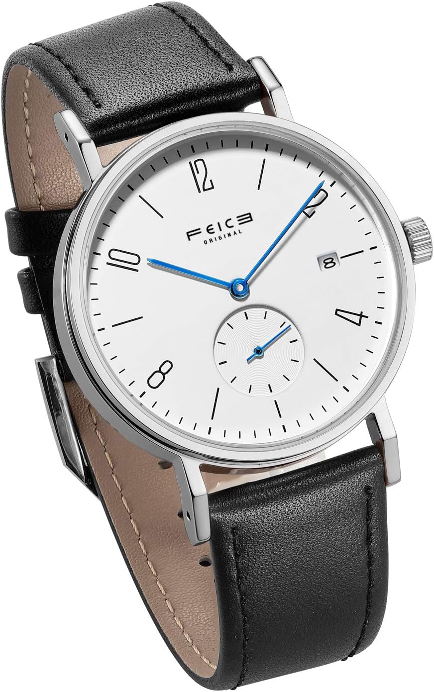 Mechanical Movement FEICE Automatic Watch with Leather Strap Sapphire Mirror Classic Watch Bauhaus Wrist Watch - FM201