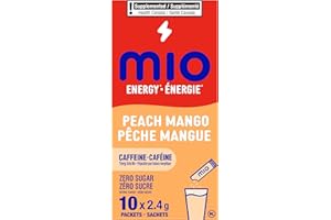 mio Energy Peach Mango Energy Drink Mix, 2.4 g Packets, 10 ct Box (Pack of 8)