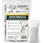 AirFresh250 - Slow Release Chlorine Dioxide Air Purifing Pouch - 4 Pouches. Eliminates all Odors, Professional Strength Odor Remover for Car, RV, Garbage, Refrigerator, Shoes, Closets, Gymbags.