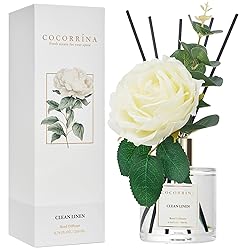 Cocorrína Flower Reed Diffuser - Clean Linen 6.7oz