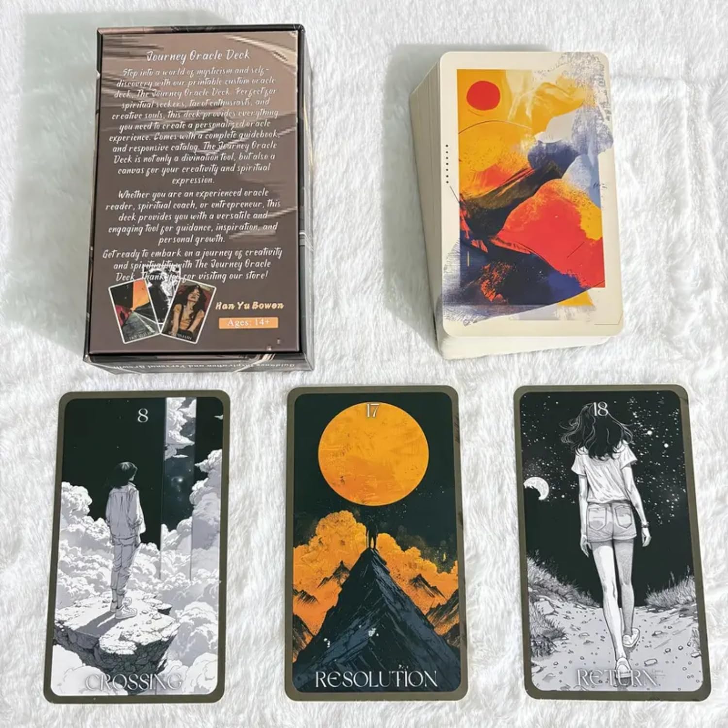 Journey Oracle Card: Step into a world of mystery and self-discovery. Oracle Deck, Oracle cards with guide book, tarot cards for beginners, for spiritual seekers, tarot lovers, and creative souls