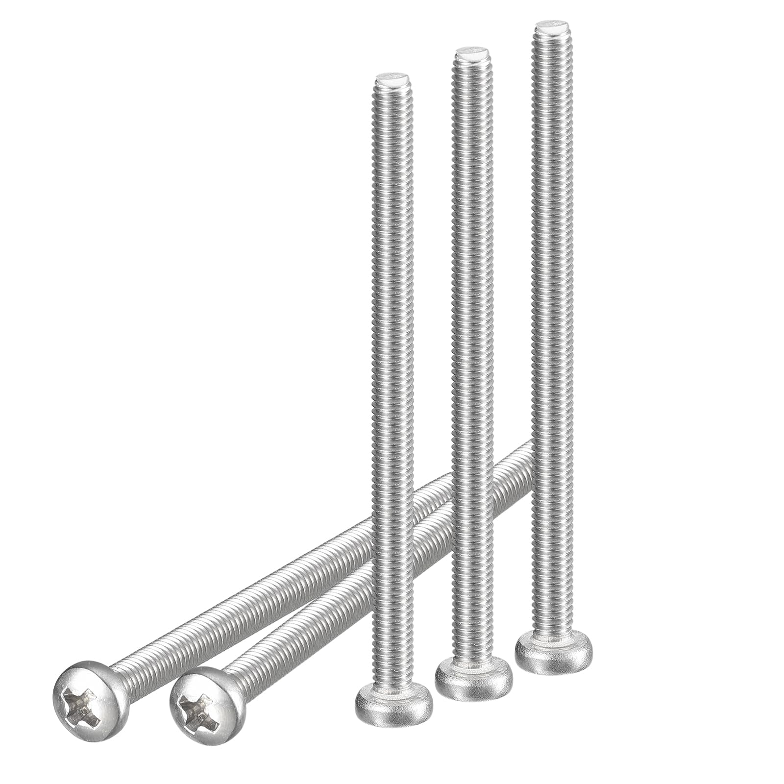 DTGN M3x45mm Pan Head Machine Screws, 100Pcs 304 Stainless Steel, Phillips Drive, Metric Coarse Full Thread, Bright Finish, Screws Bolts Kit — image 1