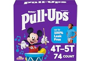Pull-Ups Boys' Potty Training Pants, Size 4T-5T Training Underwear (38-50 lbs), 74 Count