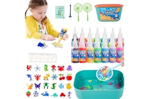 OFIGAS 20PCS Magic Water Toy Kit, 60ml Magic Water Set with 24 Shape Molds,Handmade Water Toys Modern Mint, Handmade Water Toy, Creative Magics Water Toy Creation kit for Kids Birthday Present