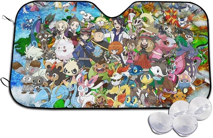 Amazon 車用サンシェード ポケットモンスター ピカチュウ 車用遮光サンシェード 軽自動車 簡単取り付け フロントシェード 遮光日よけ 暑さ 日焼け防止 Uvカット 断熱 吸盤付き 軽自動車 紫外線対策 汎用 遮光フロント 高密度生地 車 バイク 車 バイク