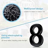 Vicloon 3D Self Adhesive Mailbox Numbers 3 Inch ABS Black House Address (8) view 4