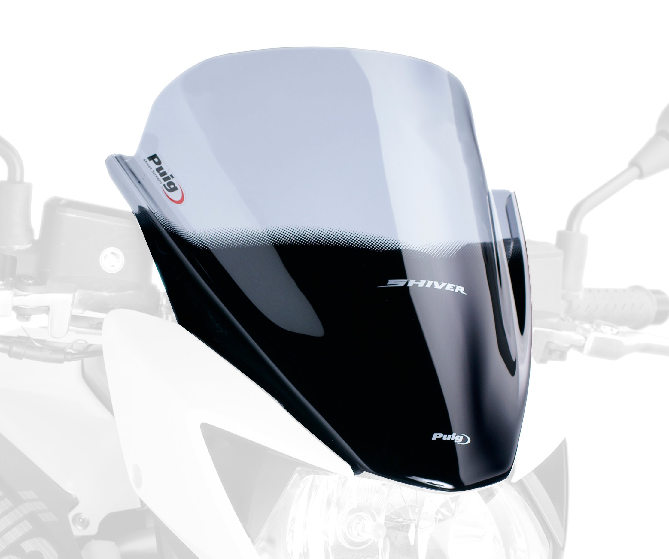 Puig 5249H Z-Racing aerodynamic and sporty windscreen made of 3 mm acrylic with double height and side channels that improve protection and stability, Smoked