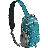 WATERFLY Small Crossbody Sling Bag: RFID Blocking Anti Theft Sling Backpack Chest Bag Travel Hiking Daypack Man Woman