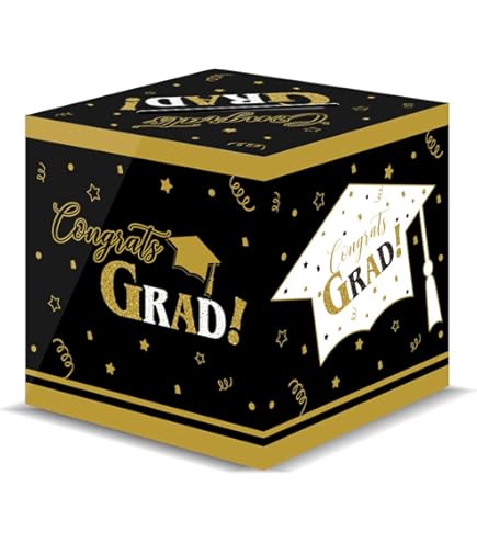 Amazon.com: MerryJoyParty Graduation Card Box Graduation Card Holder  Original Graduation Cap Shaped Card Box with Real Tassel for Graduation  Party Supplies : Home & Kitchen