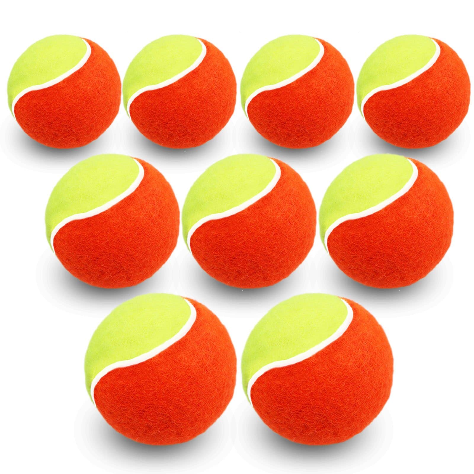 AXKAL Tennis Balls Bulk Orange for Kids Dogs Practice Low Compression Stage 9 16 Pack, Tennis Balls Non Slip Rubber Good for Beginner Training Ball Tool (9 Pack-Orange)